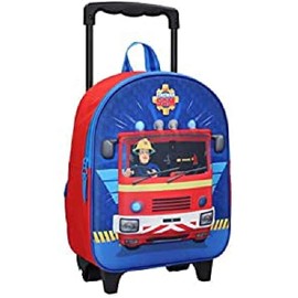 Fireman Sam Trolley Backpack for Children - Fire Engine - Blue and Red, Red, Modern