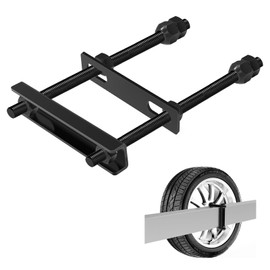 Trailer Spare Tire Mount, Spare Tire Mount for Utility Trailer, The Trailer Accessories Universal Wheel Bracket Trailer Boat Spare Tire Mount, Fits Most Tire (Black (B))
