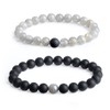 COAI Long Distance Relationship Onyx and Labradorite Gemstone Matching Set