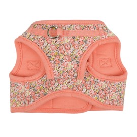 Puppia Kealoha Dog Vest Harness B (Step-in) Fashionable Flower Pattern Spring Summer Harness for Small and Medium Dogs, Pink, Medium