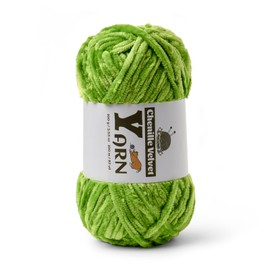 Plush Chenille Chunky Yarn - Fluffy Velvet Yarn Crochet for Blanket Knitting and Crocheting - Soft Baby Yarn for Crocheting - Amigurumi Crochet Yarn 100g (87yds) (Emerald Green)