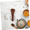 FRCOLOR Tea Tray Cleaning Brush Soft Bristles Wooden Handle Multi