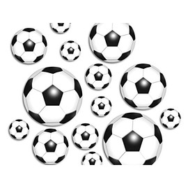 XXL Confetti in Football Design Ideal for Themed Children's Birthday Parties [Pack of 24]