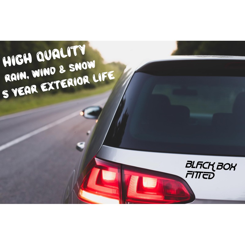 Black Box Fitted Fun Car Bumper Sticker - Waterproof Decal
