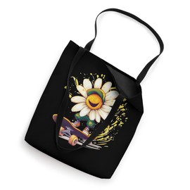 Blooming Daisy with Skateboard for Flower Meadow Lovers Tote Bag