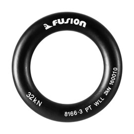Fusion Climb Heavy-Duty 5cm Forged Steel Ring – Durable Gear Organizer for Industrial and Outdoor Use, Multiple Colors Available (Black)