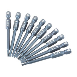 Triangle Screwdriver Bits with 1/4 Inch Shank Alloy Steel Triangular Screw Bits Magnetic Head Bit Set 65mm Long 10pcs
