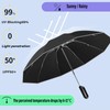 Ring Buckle Umbrella, Reflective Safety Strip, Sturdy Windproof, Reverse Automatic