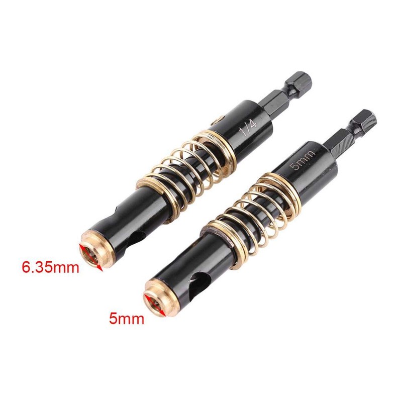 Eujgoov 5mm Black Hinge Drill Bits Hex Shank Door Window