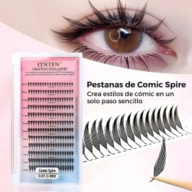 Extensiones De Pestañas Anime En Espiga, Estilo Comic Spire