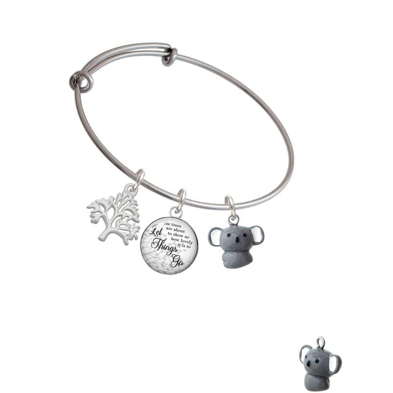 Delight Jewelry Resin Koala Bear Silvertone Let Things Go Tree