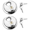 QWROK Round Disc Lock, Outdoor Heavy Duty Keyed Padlocks with