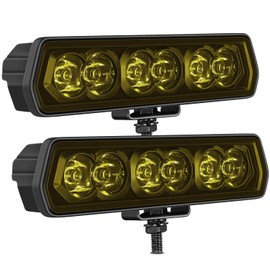 SWATOW INDUSTRIES Barra de luz de 6 Pulgadas Amarilla, 6 Pulgadas CREE LED Pods Spot LED Ditch Pod Lights Luces de Trabajo auxiliares Montaje de Parachoques para camión Pickup Motocicleta SUV UTV ATV