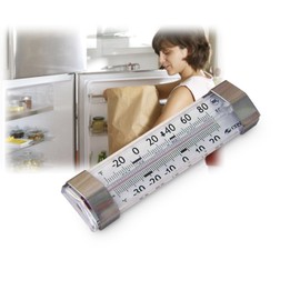 CDN FG80 Refrigerator/Freezer Thermometer | NSF Certified | Dual Scale -40 to 80°F | Ideal for Fridge & Freezer Monitoring | Stainless Clips | Durable Design | FG80