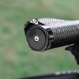 MUQZI Bicycle Bar End Plugs Handlebar End Plugs Aluminum Bike Handlebar Cap Bar End Caps for Most Bicycles Road Bike Mountain, Black