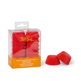 Decora 200 Pieces Baking Cup, 32 x 22 mm, Paper, Red