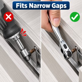 Double-Head Mini Ratchet Wrench – Fast Reversible Socket Tool for Bicycle, Workshop and DIY Repairs