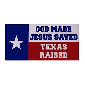 AES Wholesale Lot 6 God Made Jesus Saved Texas Raised State TX Decal Bumper Sticker