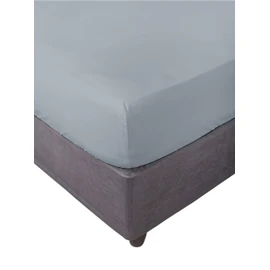 Miracle Home Fitted Sheet, Elastic, Soft, Comfortable, Anti-Pilling. Cotton 50% 50PercentPolyester. Gray. 180 x 200 cm, Polyester