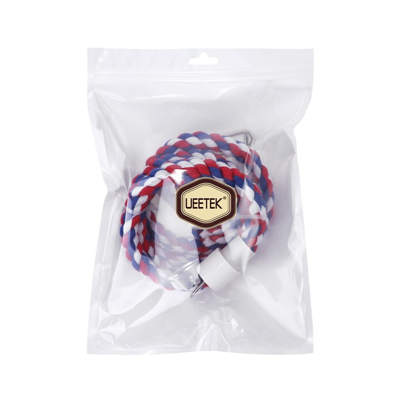 POPETPOP Rope Perch, Parakeet, Perch, Parrot, Bird Toy with Bell