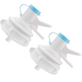Paquete de 2 válvulas dispensadoras de jarra de agua, boquilla de plástico reutilizable para botella de agua de 55 mm sin rosca corona superior