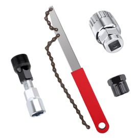 MXTIMWAN Chain Whip and Puller Set, Bicycle Chain Whip, Sprocket Puller Bicycle, Sprocket Puller and Bicycle Inner Bearing Remover Set, Sprocket Remover, Bicycle Tool Screw Ring