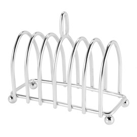 Zicojia Toast Bread Rack Holder 6 Stainless Steel Toast Rack with Feet and Loop Carry Handle