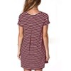 Alaster Women's 2025 Casual Summer T Shirt Dress Red Striped