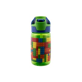 Avanti YumYum Kids AutoSpout Tritan Drink Bottle, 450ml, Building Blocks