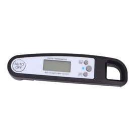COLLBATH Luminous Thermometer Foldable BBQ Probe for Instant Read Temperature Cooking for Meat Poultry and More Black