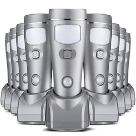 Enhon 9 Pack Rechargeable 4-in-1 LED Emergency Lights, Plug-in Flashlights with Motion Sensor Night Light, Auto-On Power Failure Light for Home, Hurricane, and Outage Supplies