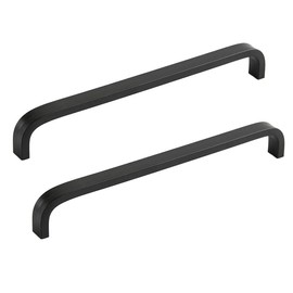 ANSIEDIO Pack of 2 192 mm Black Cupboard Door Handle Kitchen Wardrobe Knobs Handles Modern Furniture Handles Knobs Door Handles