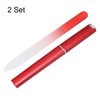 sourcing map 2pcs Glass Nail File Kit 280 Grit Double