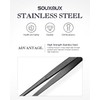 2 Pcs 12-inch Cooking Tweezers Tongs Precision Serrated Tips, Stainless
