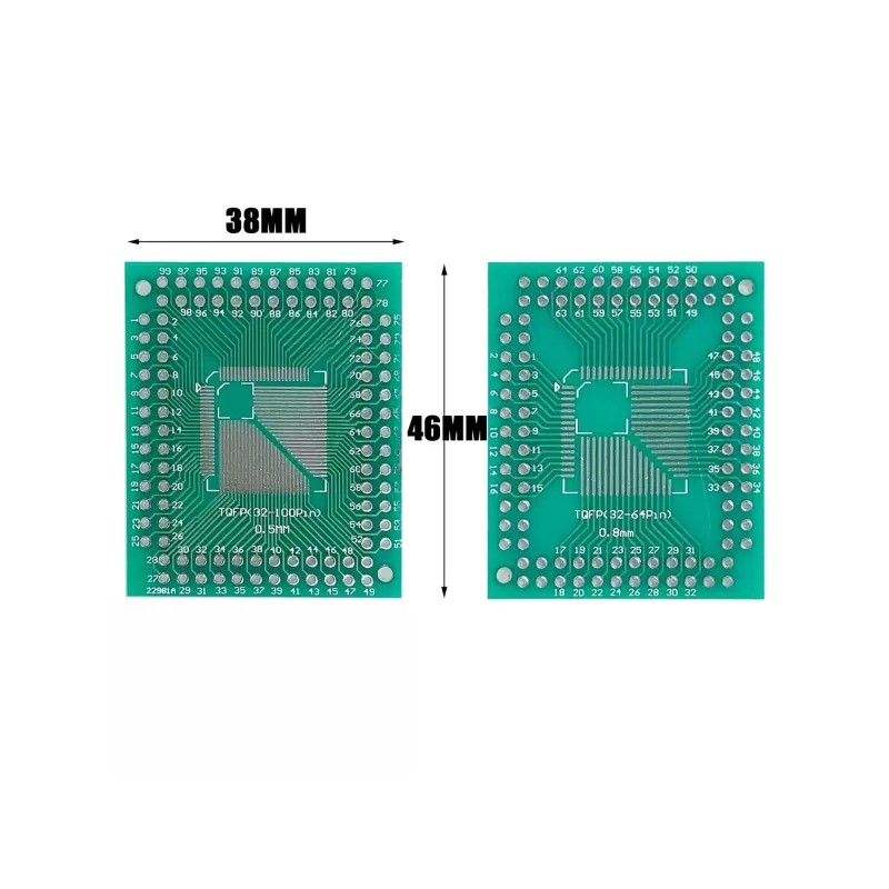 10 PCB 프로토 보드 SMD에서 DIP 어댑터 플레이트 변환기 TQFP