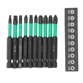 10Pcs Magnetic Screwdriver Bit Set Cross Star Non Slip High Hardness Power Drilling Impact Drill Bits