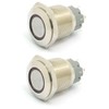 DollaTek 2 x 16 mm 10 A Momentary Switch Push