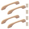 NAKUPENDA Pack of 4 Cabinet Handles, Wooden Handles, Wardrobe Furniture