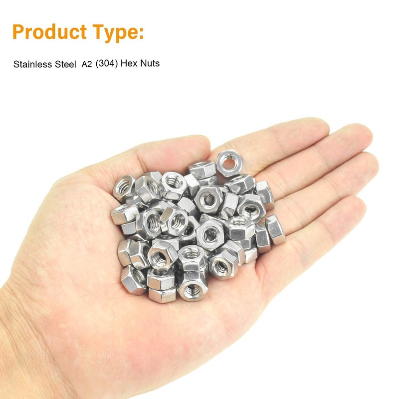 TERF® M4 Hex Hexagon Nut M4 (4mm) Stainless Steel A2