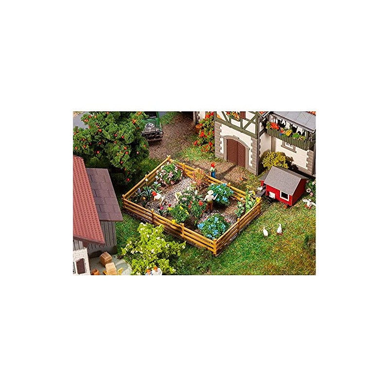 Faller 181276 Decorative Garden with Flowers and Bushes, Multi-Coloured
