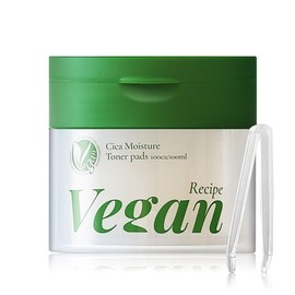 O21 Vegan Recipe Cica Moisture Toner Pads 100 Sheets / O21 비건 레시피 시카 모이스처 토너 패드 100매