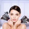 DUAIU Makeup Brushes Set 15 Premium Synthetic Bristles Crystal Handle