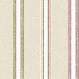 Manhattan comfort NWAB42412 Vernon Series Vinyl Striped Design Large Wallpaper Roll, 20.5" W x 32.7'L, Purple/Beige/Off White/Green/Dusty Rose