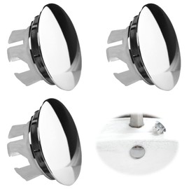 Hayaww 3 Pieces Round Overflow Cover, Sink Overflow Ring Sink Overflow Ring Sink Overflow Cover Sink Overflow Cover, 22-24 mm, for Bathroom, Kitchen, Sink Hole