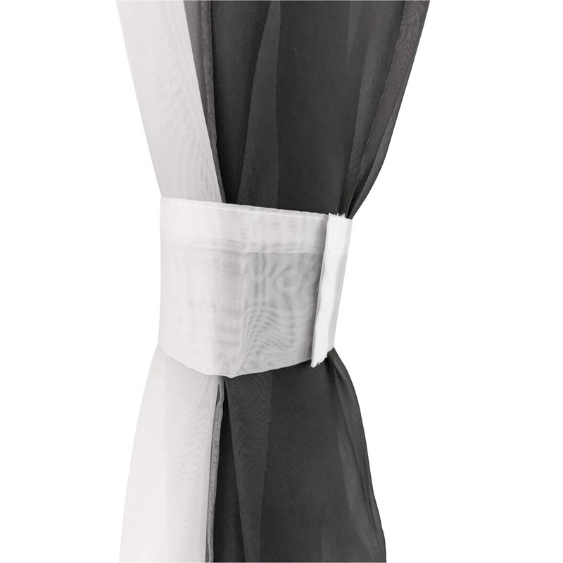 Pack of 2 x “Modena” Transparent, Decorative, Vertical Gradient Curtains