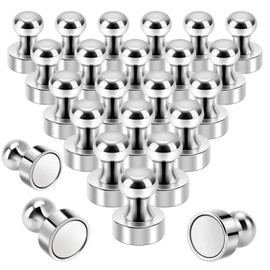 Pack of 24 Strong Neodymium Magnets, Extra Strong Mini Magnets, 12 x 16 mm, Small Fridge Magnets for Notice Boards, Pegboard, Whiteboard, Magnetic Board, Not Suitable for Glass Materials