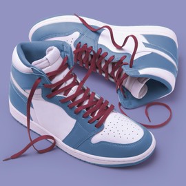 Miscly Flat Shoe Laces for Sneakers, Multiple Lengths and Colors Available, Burgundy, 63″ (160 CM)