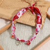 Scarf Necklace with Charm Gold Heart Flower Pendants Charm Necklaces