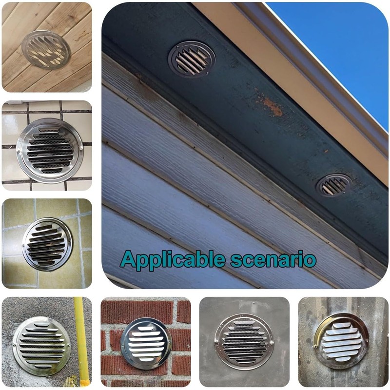 Termination Cap Mesh Screen Vent Cover, Furnace & Roof Vent