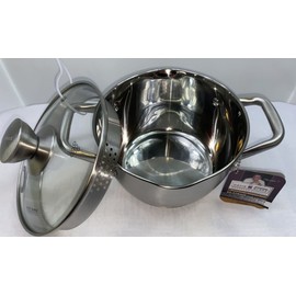David Burke Regency II Heavy Gauge EZ-Strain 2.4 Qt. Sauce pot with side handles (M-12238)
